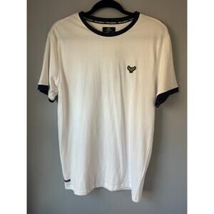 Threadbare Denim Corps White Short Sleeve Shirt Size Medium